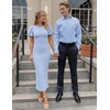 image:imageZESICA Womens Summer Short Sleeve Bodycon Cocktail Formal DressBlue