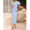 image:imageZESICA Womens Summer Short Sleeve Bodycon Cocktail Formal DressBlue