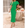 image:imageZESICA Womens Summer Short Sleeve Bodycon Cocktail Formal DressGreen
