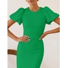 image:imageZESICA Womens Summer Short Sleeve Bodycon Cocktail Formal DressGreen