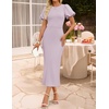 image:imageZESICA Womens Summer Short Sleeve Bodycon Cocktail Formal DressLightpurple