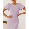image:imageZESICA Womens Summer Short Sleeve Bodycon Cocktail Formal DressLightpurple