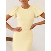 image:imageZESICA Womens Summer Short Sleeve Bodycon Cocktail Formal DressLightyellow