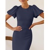 image:imageZESICA Womens Summer Short Sleeve Bodycon Cocktail Formal DressNavy