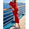 image:imageZESICA Womens Summer Short Sleeve Bodycon Cocktail Formal DressRed