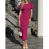 image:imageZESICA Womens Summer Short Sleeve Bodycon Cocktail Formal DressRose