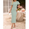 image:imageZESICA Womens Summer Short Sleeve Bodycon Cocktail Formal DressSage