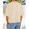image:imageZESICA Womens Summer Short Sleeve Loose Knit Sweaters TopsBeige