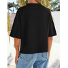 image:imageZESICA Womens Summer Short Sleeve Loose Knit Sweaters TopsBlack