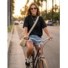image:imageZESICA Womens Summer Short Sleeve Loose Knit Sweaters TopsBlack