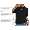 image:imageZESICA Womens Summer Short Sleeve Loose Knit Sweaters TopsBlack