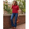 image:imageZESICA Womens Summer Short Sleeve Loose Knit Sweaters TopsRed