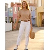 image:imageZESICA Womens Summer Short Sleeve Loose Knit Sweaters TopsToffee