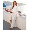 image:imageZESICA Womens Summer Short Sleeve Loose Knit Sweaters TopsWhite