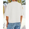 image:imageZESICA Womens Summer Short Sleeve Loose Knit Sweaters TopsWhite
