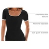 image:imageZESICA Womens Summer Short Sleeve Square Neck Business TopsBlack