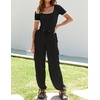 image:imageZESICA Womens Summer Short Sleeve Square Neck Business TopsBlack
