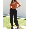 image:imageZESICA Womens Summer Short Sleeve Square Neck Business TopsRust