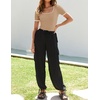 image:imageZESICA Womens Summer Short Sleeve Square Neck Business TopsToffee