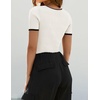 image:imageZESICA Womens Summer Short Sleeve Square Neck Business TopsWhite