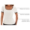 image:imageZESICA Womens Summer Short Sleeve Square Neck Business TopsWhite
