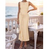 image:imageZESICA Womens Summer Sleeveless Bodycon Mesh Maxi DressesApricot