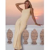 image:imageZESICA Womens Summer Sleeveless Bodycon Mesh Maxi DressesApricot