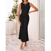 image:imageZESICA Womens Summer Sleeveless Bodycon Mesh Maxi DressesBlack