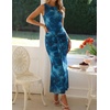image:imageZESICA Womens Summer Sleeveless Bodycon Mesh Maxi DressesDarkblue
