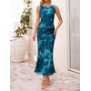image:imageZESICA Womens Summer Sleeveless Bodycon Mesh Maxi DressesDarkblue