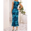 image:imageZESICA Womens Summer Sleeveless Bodycon Mesh Maxi DressesDarkblue