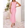 image:imageZESICA Womens Summer Sleeveless Bodycon Mesh Maxi DressesPink