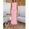 image:imageZESICA Womens Summer Sleeveless Bodycon Mesh Maxi DressesPink