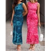 image:imageZESICA Womens Summer Sleeveless Bodycon Mesh Maxi DressesRose