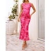 image:imageZESICA Womens Summer Sleeveless Bodycon Mesh Maxi DressesRose
