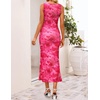 image:imageZESICA Womens Summer Sleeveless Bodycon Mesh Maxi DressesRose