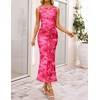 image:imageZESICA Womens Summer Sleeveless Bodycon Mesh Maxi DressesRose