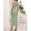 image:imageZESICA Womens Summer Sleeveless Bodycon Mesh Maxi DressesSage