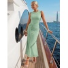 image:imageZESICA Womens Summer Sleeveless Bodycon Mesh Maxi DressesSage