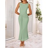 image:imageZESICA Womens Summer Sleeveless Bodycon Mesh Maxi DressesSage