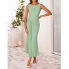 image:imageZESICA Womens Summer Sleeveless Bodycon Mesh Maxi DressesSage