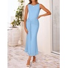 image:imageZESICA Womens Summer Sleeveless Bodycon Mesh Maxi DressesSky