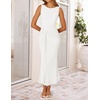 image:imageZESICA Womens Summer Sleeveless Bodycon Mesh Maxi DressesWhite
