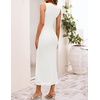 image:imageZESICA Womens Summer Sleeveless Bodycon Mesh Maxi DressesWhite