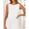 image:imageZESICA Womens Summer Sleeveless Bodycon Mesh Maxi DressesWhite