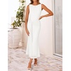 image:imageZESICA Womens Summer Sleeveless Bodycon Mesh Maxi DressesWhite