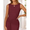 image:imageZESICA Womens Summer Sleeveless Bodycon Mesh Maxi DressesWine