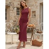 image:imageZESICA Womens Summer Sleeveless Bodycon Mesh Maxi DressesWine