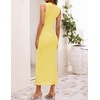 image:imageZESICA Womens Summer Sleeveless Bodycon Mesh Maxi DressesYellow