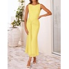 image:imageZESICA Womens Summer Sleeveless Bodycon Mesh Maxi DressesYellow